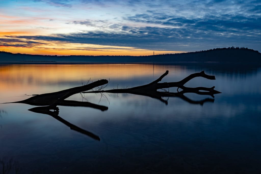 Sonnenuntergang am Stechlinsee